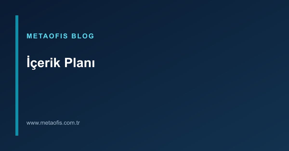 Sosyal medya içerik planı hazırlamayı anlatan MetaOfis blog kapak görseli