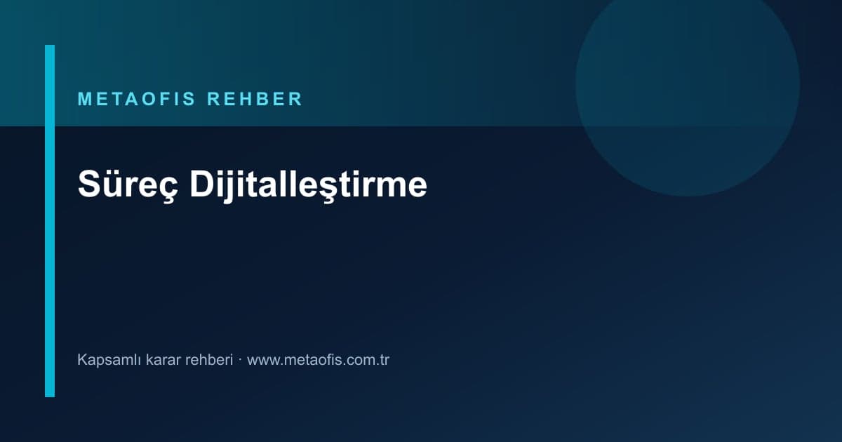 İş süreçlerini dijitalleştirme adımlarını anlatan MetaOfis rehber kapak görseli